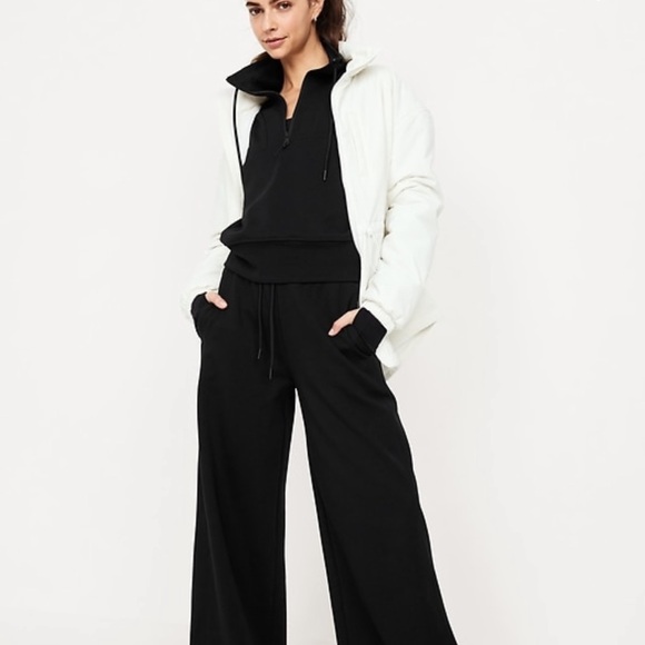 NWT OLD NAVY Dynamic Fleece Half Zip Color Black Jack Size LARGE - Picture 3 of 5